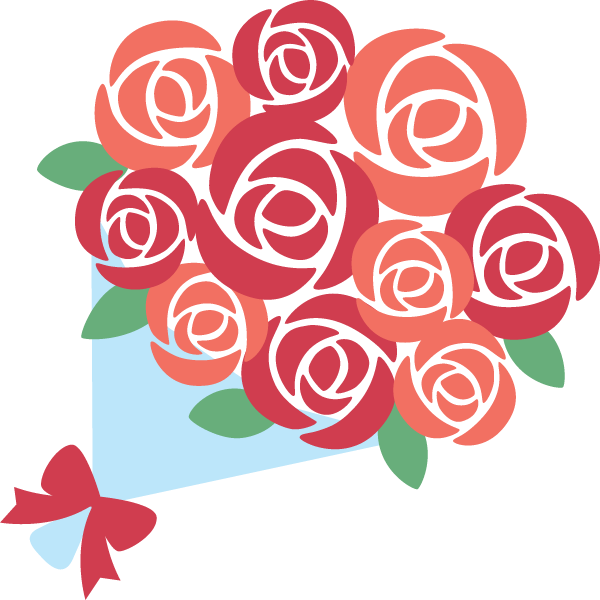 赤いバラの花束のイラスト イラストストック