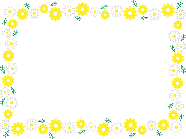 かわいい春の花のフレーム枠無料フリーイラスト - イラストストック