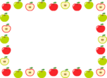 りんごのフレーム枠イラスト