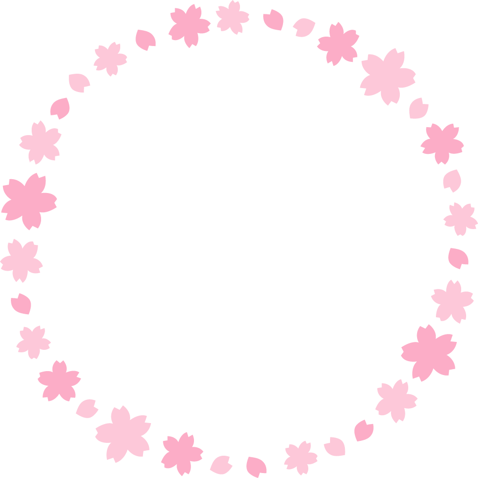 桜の丸型フレーム枠イラスト イラストストック