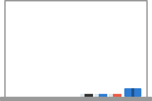 ホワイトボードのフレーム枠イラスト