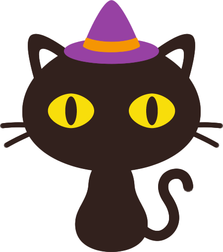 黒猫のハロウィンイラスト イラストストック