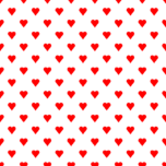ハート柄の背景透過PNGイラスト・パターン素材（赤色）