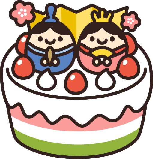 ひな祭りケーキのイラスト イラストストック