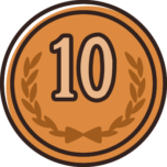 10円玉（小銭・硬貨・貨幣）のイラスト素材