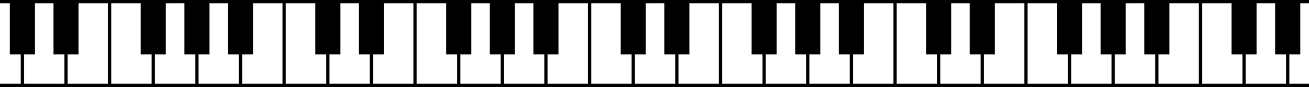 ピアノの鍵盤のライン飾り罫線イラスト3