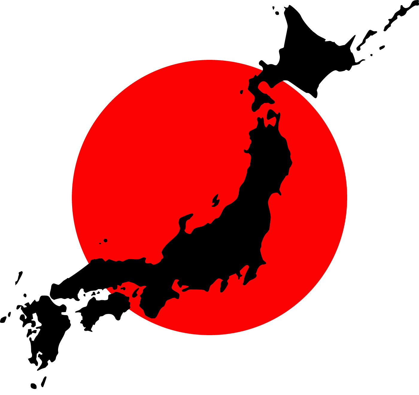日本地図と日の丸のイラスト - イラストストック