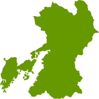 熊本県地図の無料イラストフリー素材