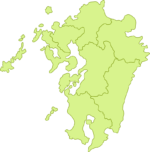 九州地方の地図イラスト